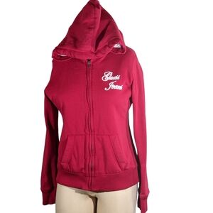 Guess Red Fleece Lined Hoodie, L , EUC